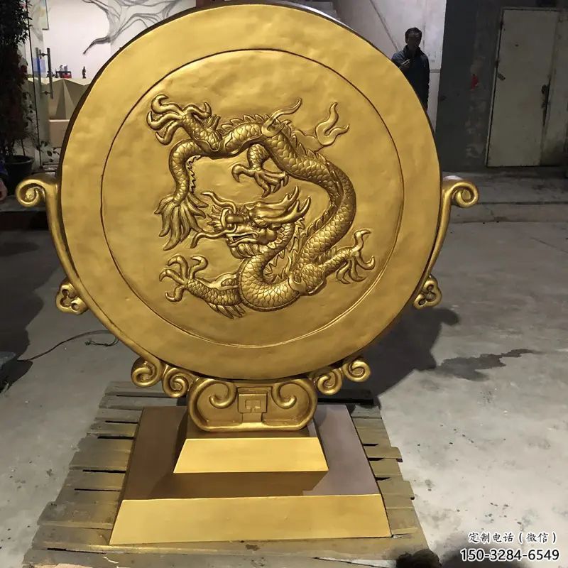 住宅小區大鼓雕塑 啞光鑼鼓雕塑 公園雕塑