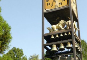 鐘表雕塑 仿真時(shí)鐘雕塑 烤漆雕塑