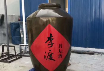 街頭酒壇子雕塑 大型別墅區酒壇雕塑 鋼管酒文化雕塑