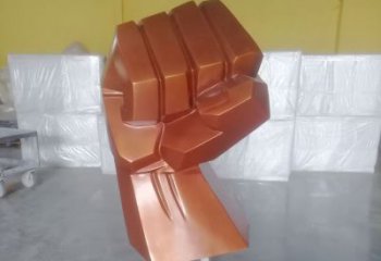 房地產拳頭雕塑 現代握拳雕塑 幾何手勢雕塑