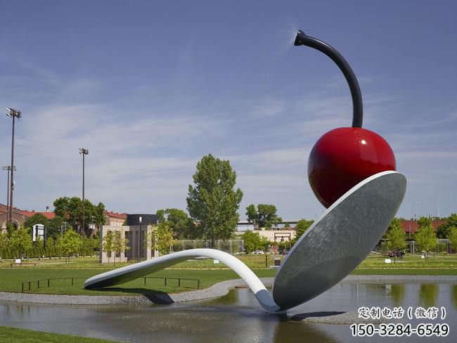 別墅區(qū)湯匙雕塑 大型別墅區(qū)雕塑 剪影勺子雕塑