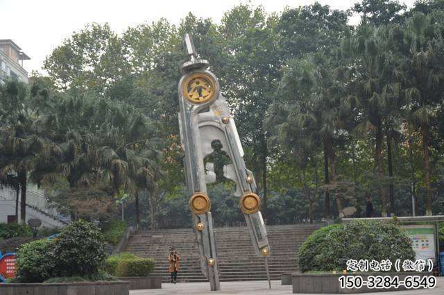 政府圓規雕塑 仿真景觀雕塑 烤漆標識雕塑