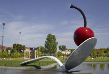 別墅區(qū)湯匙雕塑廠家 大型別墅區(qū)雕塑 剪影勺子雕塑