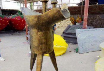 戶外酒杯雕塑 噴漆杯子雕塑 燈光酒杯子雕塑