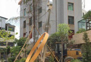 圓規雕塑 景觀景觀雕塑 噴漆標識雕塑