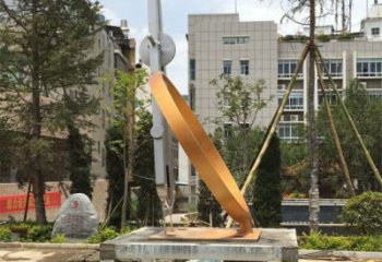 大型圓規(guī)雕塑廠家 歐式步行街標識雕塑 彩繪景觀雕塑