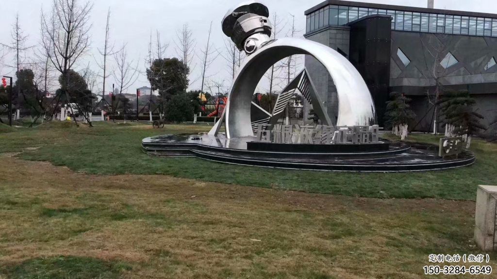 鏡面指環雕塑 烤漆大型戒指環雕塑 彩繪標識雕塑