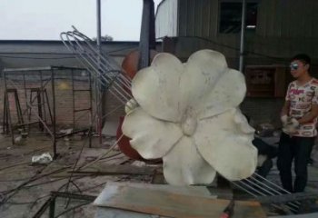 幾何指環雕塑 發光公園戒指環雕塑 大門口標識雕塑