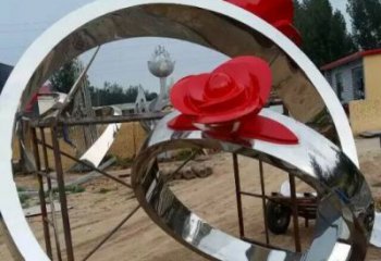 鑄造指環(huán)雕塑 中式村口戒指環(huán)雕塑 標(biāo)識(shí)標(biāo)識(shí)雕塑