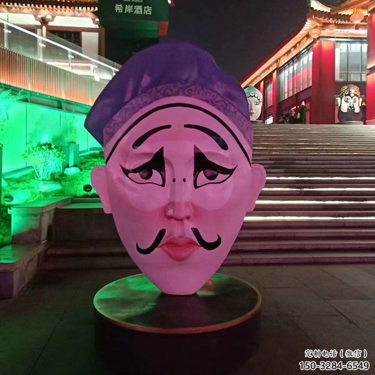 房地產(chǎn)臉譜雕塑 剪影景觀擺件 鍛造雕塑