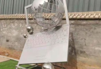 創(chuàng)意電腦雕塑 啞光雕塑 公園筆記本雕塑