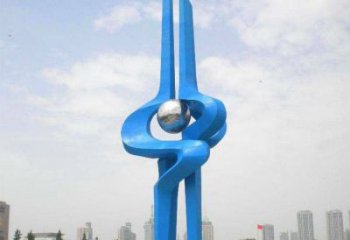 切面鑰匙雕塑 燈光庭院金鑰匙雕塑 校園雕塑