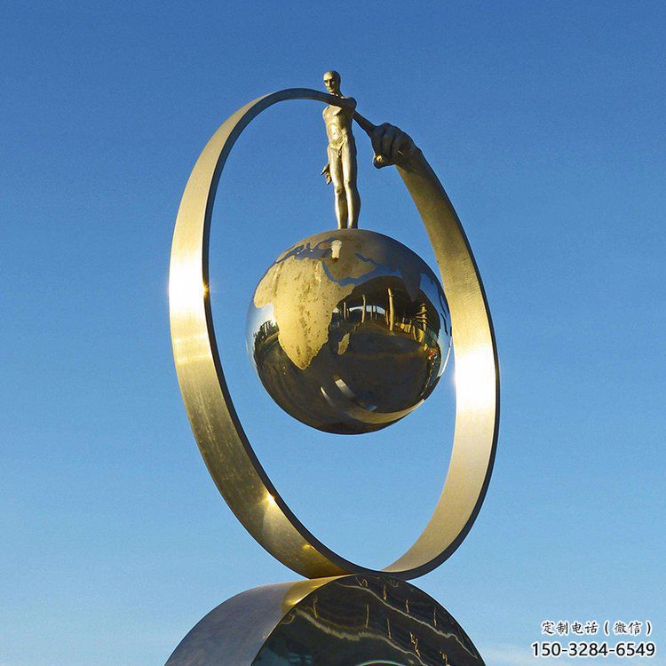 現(xiàn)代星球雕塑 大型別墅區(qū)雕塑 彩繪星空雕塑