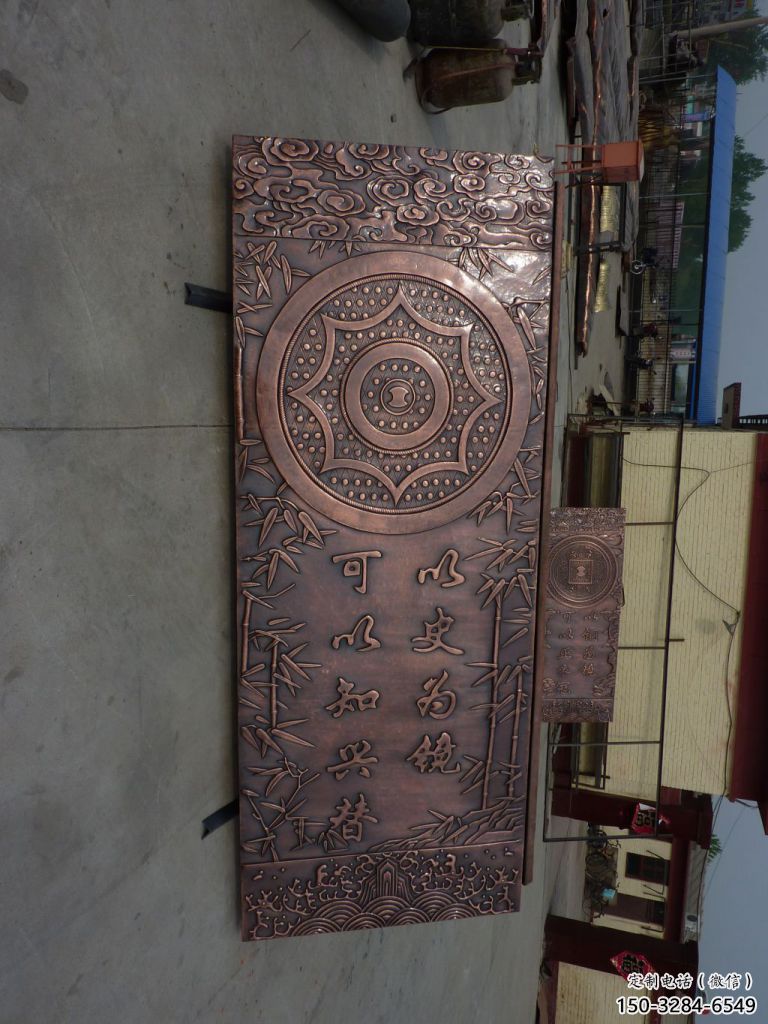 房地產(chǎn)校徽雕塑 現(xiàn)代浮雕雕塑 幾何景墻雕塑