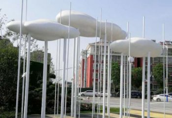 室內云梯雕塑，拉絲景觀雕塑，抽象效果