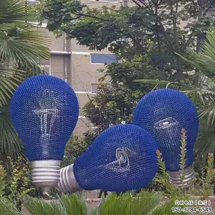現代燈泡雕塑 大型別墅區燈具主題 彩繪電燈泡雕塑