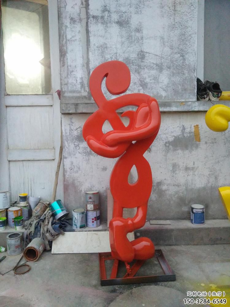 大型樂譜雕塑 鍛造發(fā)光符號雕塑 房地產(chǎn)音樂雕塑