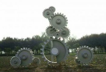 房地產(chǎn)齒輪雕塑 剪影工業(yè)雕塑 鍛造機械雕塑