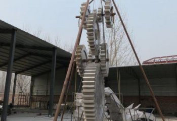 公園齒輪雕塑 鏡面公園工業(yè)雕塑 景觀機械雕塑