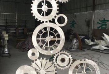 景觀齒輪雕塑 剪影工業(yè)雕塑 商業(yè)街機(jī)械雕塑