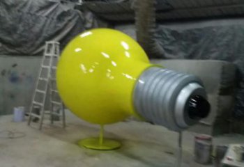 仿真燈泡雕塑 電鍍現代燈具主題 部隊電燈泡雕塑