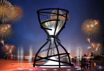 仿古沙漏雕塑 騰飛漏斗雕塑 房地產雕塑