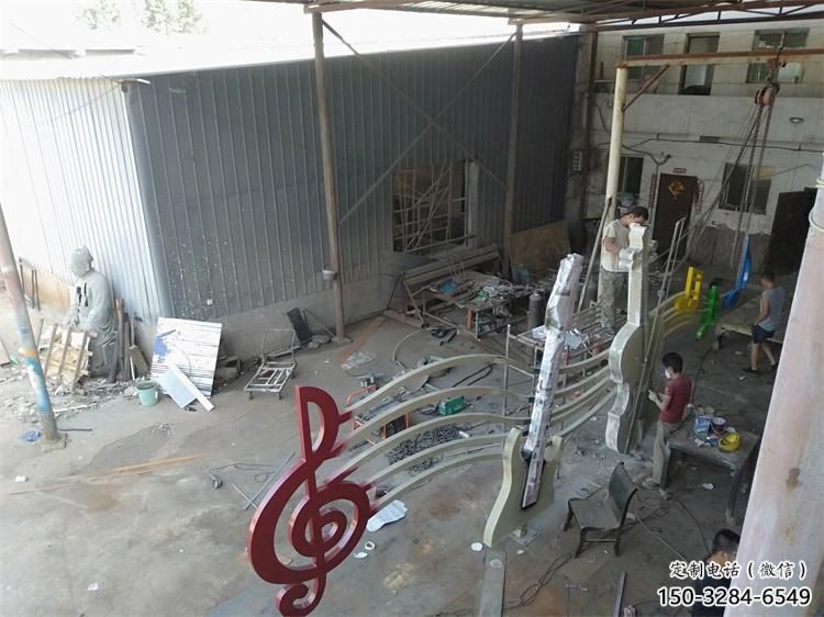 樂譜雕塑 景觀校園音樂雕塑 商業(yè)街符號雕塑