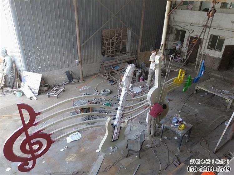 樂譜雕塑 歐式步行街符號(hào)雕塑 大型音樂雕塑