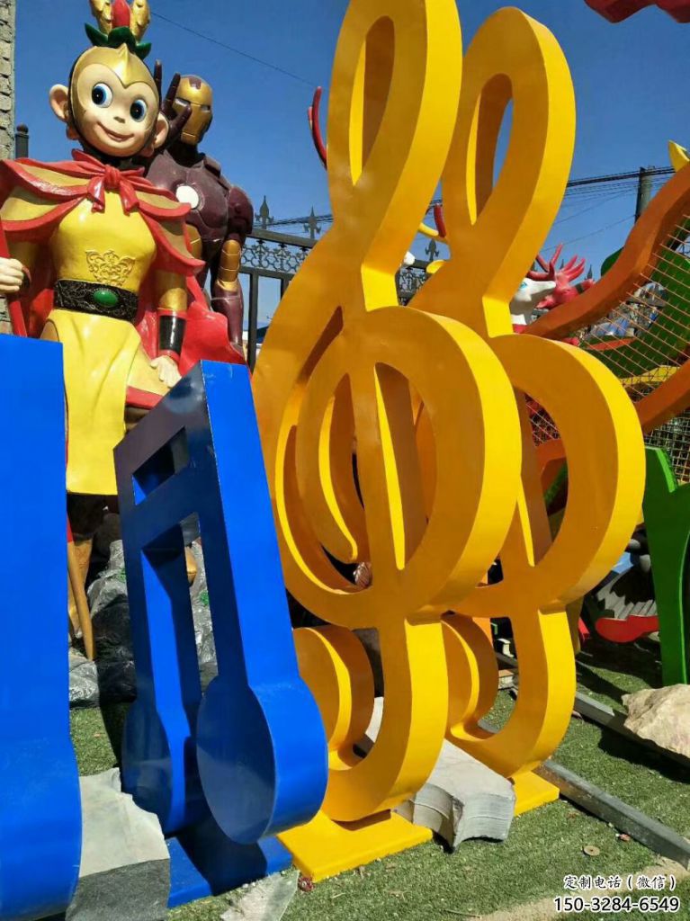 異形樂譜雕塑 現(xiàn)代校園音樂雕塑 校園符號雕塑