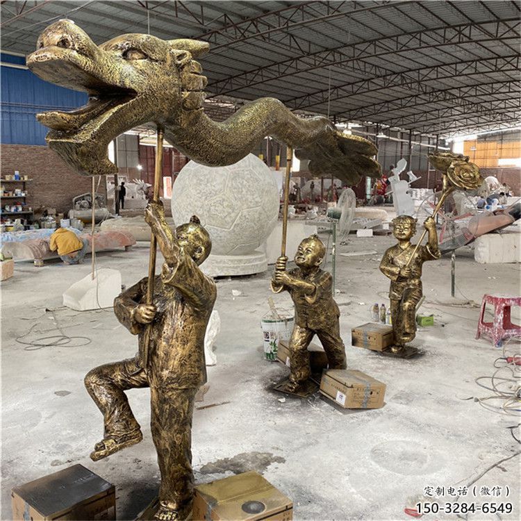 噴漆龍舟雕塑 中式村口劃槳雕塑 草地競賽雕塑