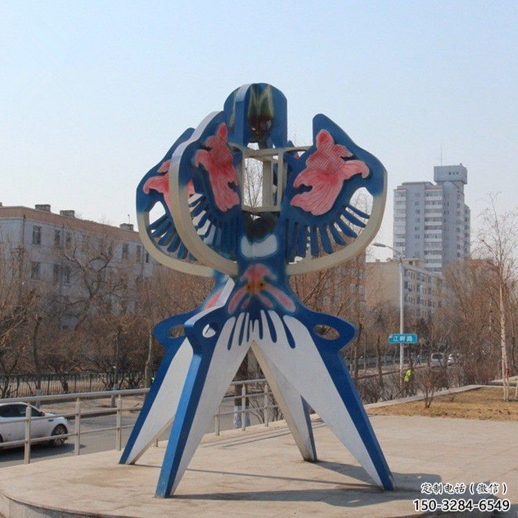 草地風箏雕塑 現代校園景觀雕塑 大型雕塑