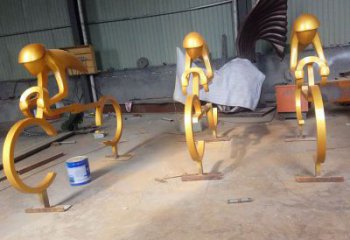 仿古賽車雕塑 騰飛賽車人雕塑 房地產體育雕塑