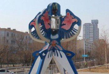 草地風(fēng)箏雕塑 現(xiàn)代校園景觀雕塑 大型雕塑