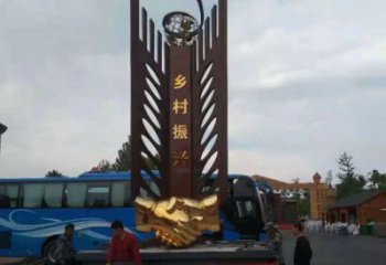 標(biāo)志握手雕塑 剪影雕塑 商業(yè)街誠信雕塑