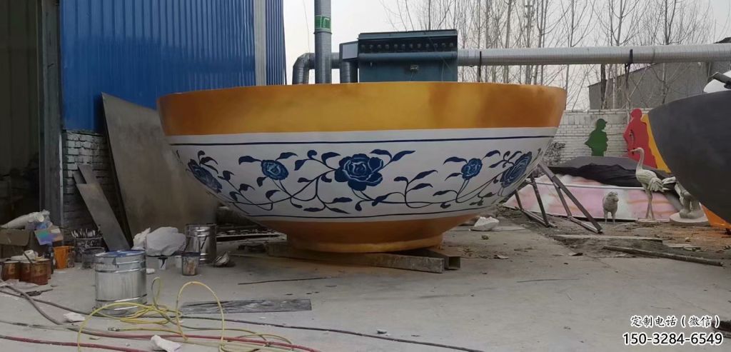 大碗雕塑 歐式步行街飯碗雕塑 大型雕塑