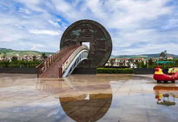 步行街古幣雕塑 游樂場銅幣雕塑 鑄造雕塑