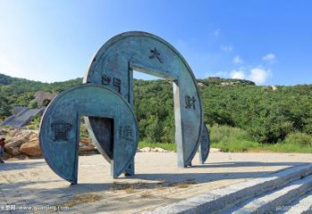 彩繪古幣雕塑 景觀雕塑 街頭銅幣雕塑