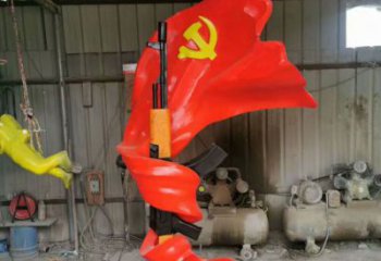 大型沖鋒號雕塑 步行街宣傳雕塑 仿真擺件