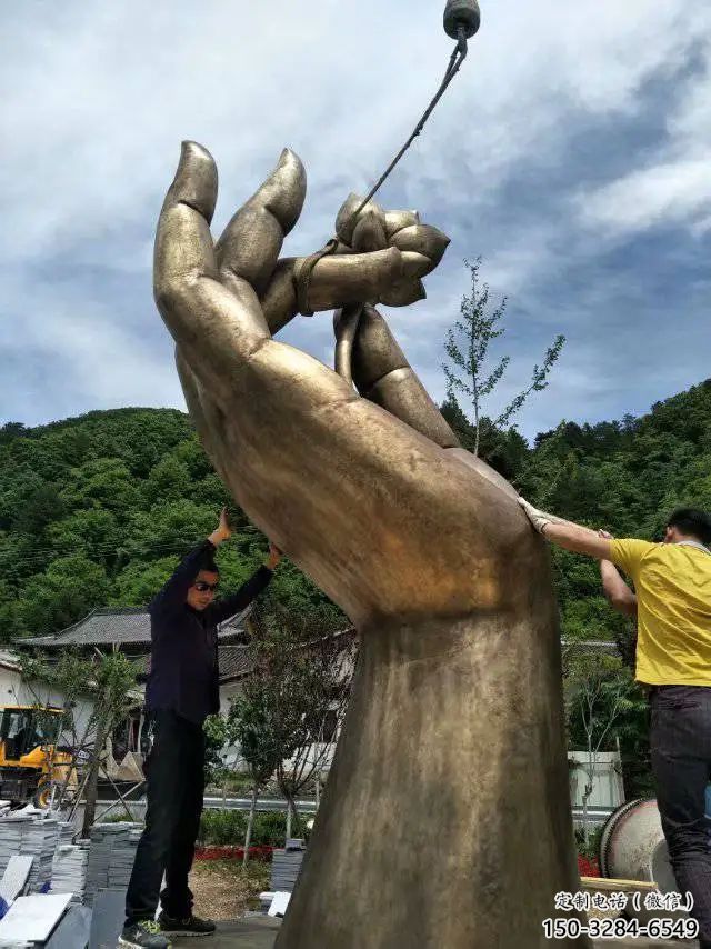 仿古佛手雕塑 騰飛觀音手雕塑 房地產(chǎn)雕塑