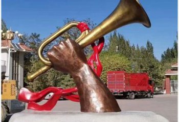 現(xiàn)代沖鋒號雕塑 大型別墅區(qū)擺件 博物館雕塑