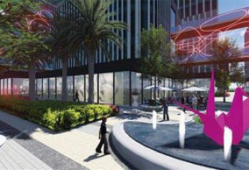 烤漆千紙鶴雕塑 鋼管折紙風格 室內鶴鳥雕塑