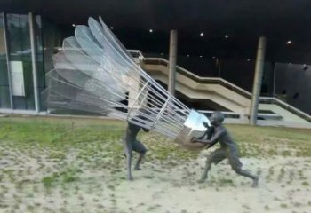 彩繪球拍雕塑 景觀體育雕塑 街頭網球拍雕塑