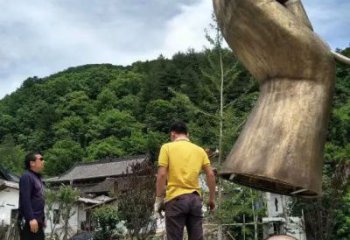 大型佛手雕塑 鍛造發(fā)光觀音手雕塑 房地產(chǎn)雕塑