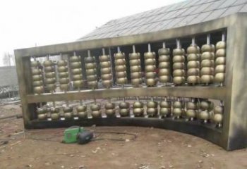 庭院珠算雕塑 公園草地小品 鍛造雕塑