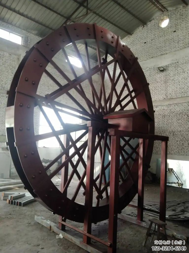 噴漆水車雕塑 中式村口仿古雕塑 草地雕塑