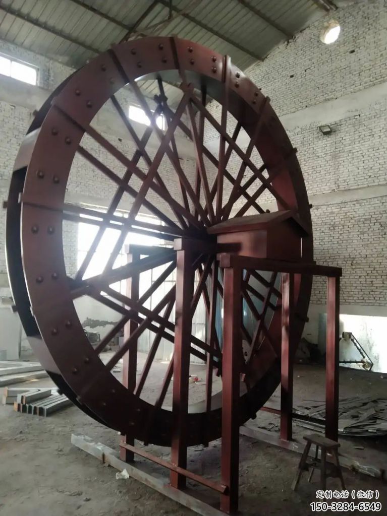 水車雕塑 歐式步行街仿古雕塑 大型雕塑