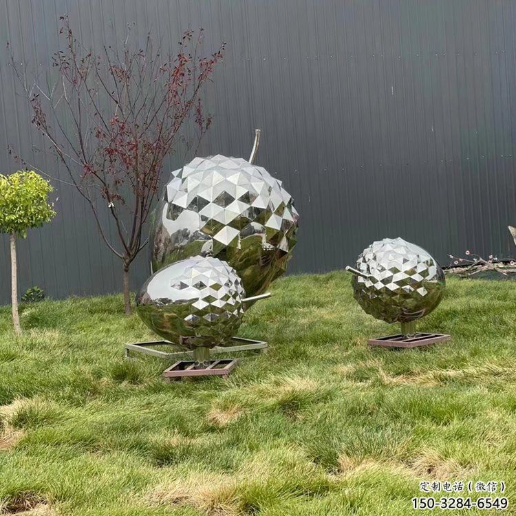 仿真松塔雕塑廠家 電鍍現(xiàn)代松果造型 部隊(duì)雕塑