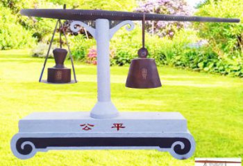 創(chuàng)意天平雕塑 啞光天平秤雕塑 公園公平雕塑