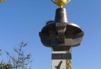 現(xiàn)代獎杯雕塑廠家 大型別墅區(qū)標(biāo)識雕塑 彩繪紀(jì)念雕塑