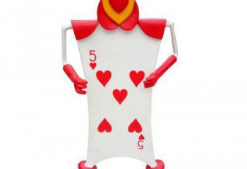 創意撲克雕塑 啞光撲克牌雕塑 公園雕塑